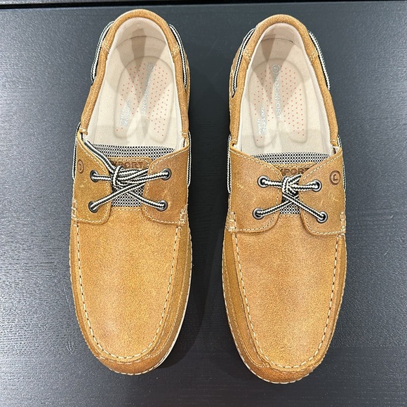 Rockport Brown Leather Boat Shoe - 10 Wide - Picture 4 of 13